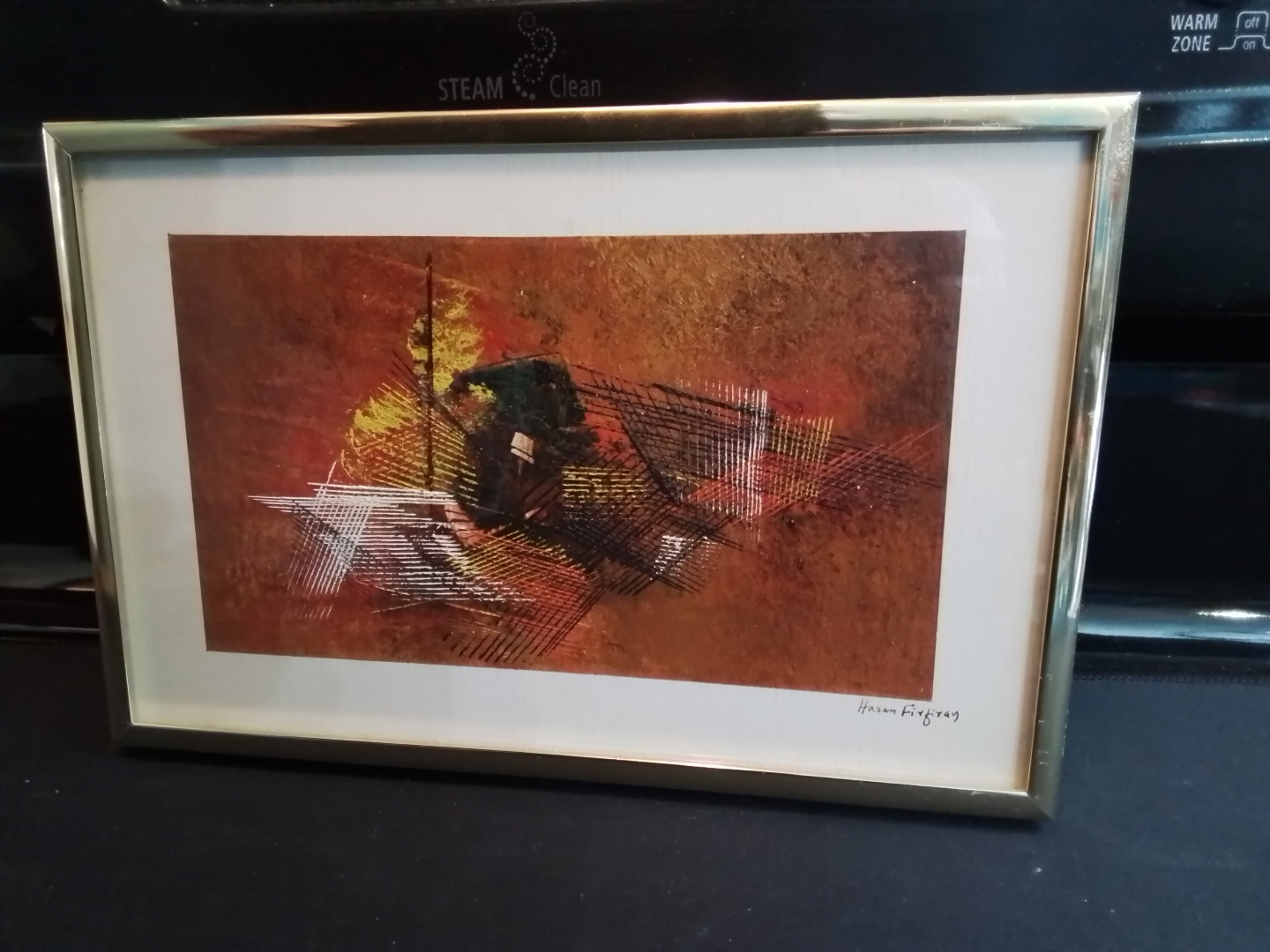 British Oil on Paper Signed Hasan Firfiray