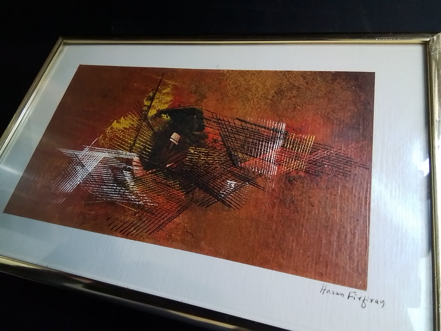 British Oil on Paper Signed Hasan Firfiray - photo 4