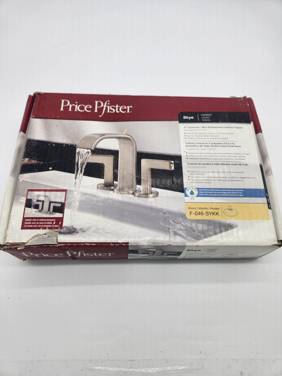 Price Pfister Skye Lavatory Faucet Brushed Nickel F-046-SYKK