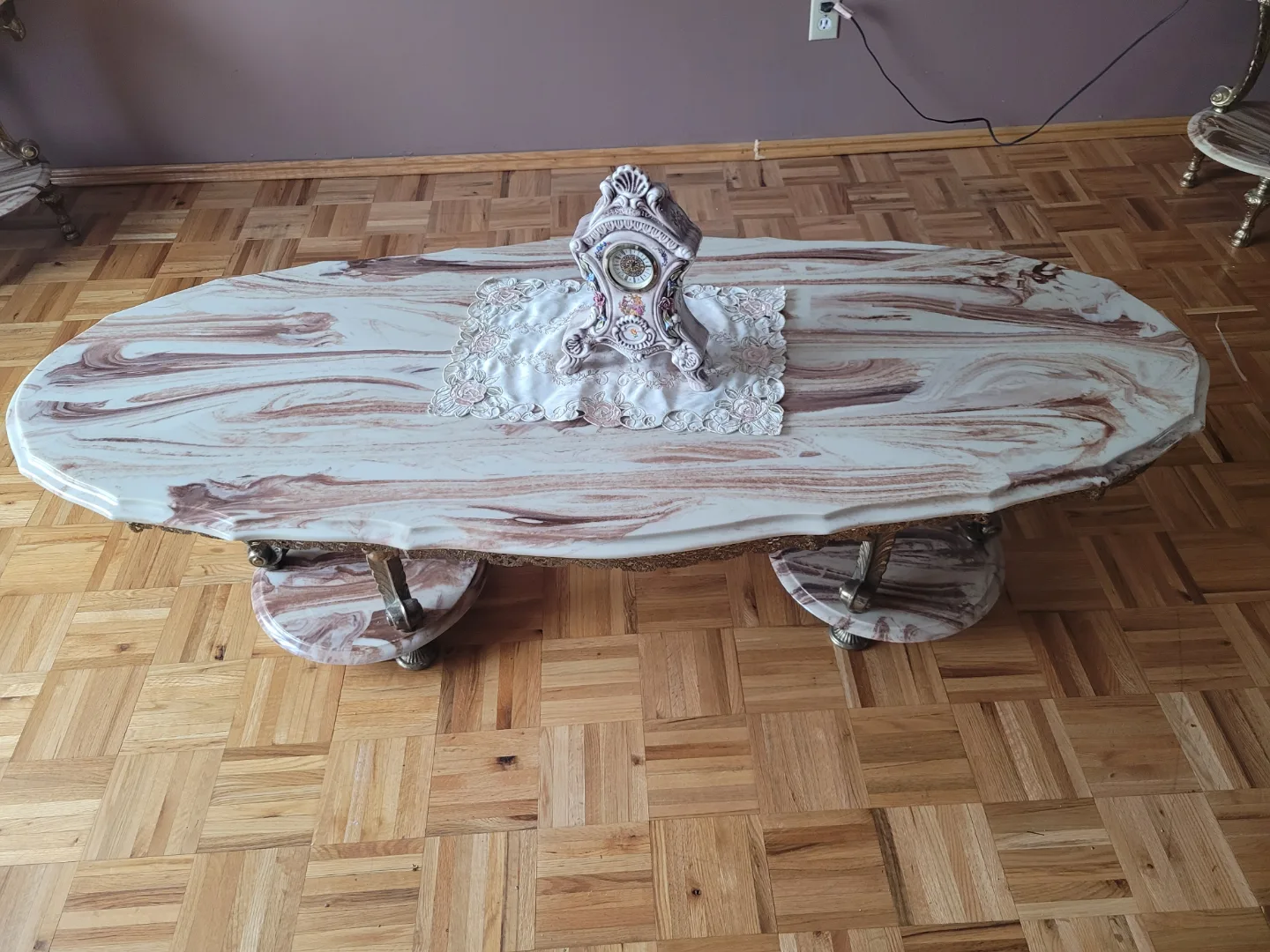 Marble Top Coffee Table and End Table Set thumbnail