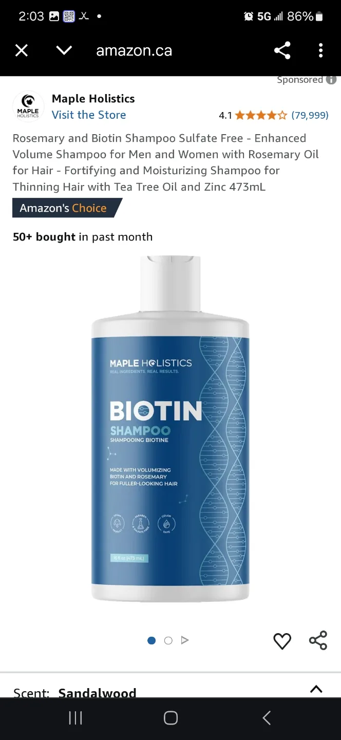 Rosemary & Biotin Shampoo Sulfate Free  for Men & Women image indicator(4)