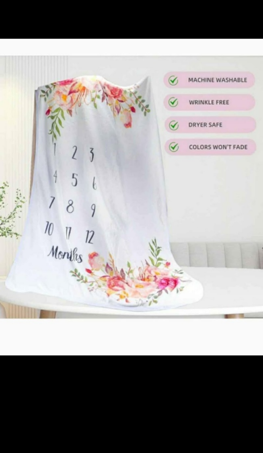 Baby Milestone Blanket & Handprint Kit - photo 2
