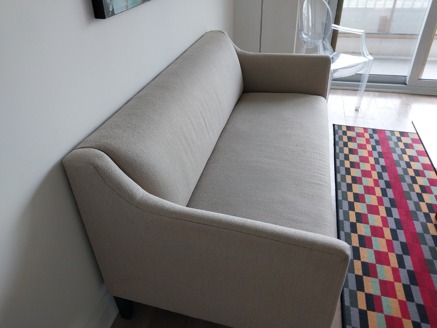 Beige Crate and Barrel Sofa - photo 4