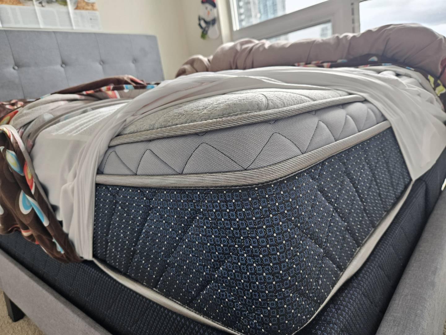 Urgent Sale Queen Size Upholstered Bed Frame with Headboard - photo 4