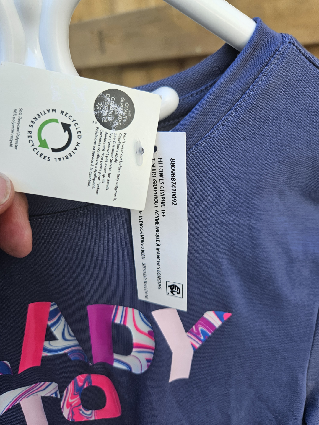 Athletic Works Girls' Long Sleeve Graphic Tee - Size XL (14-16) - photo 2