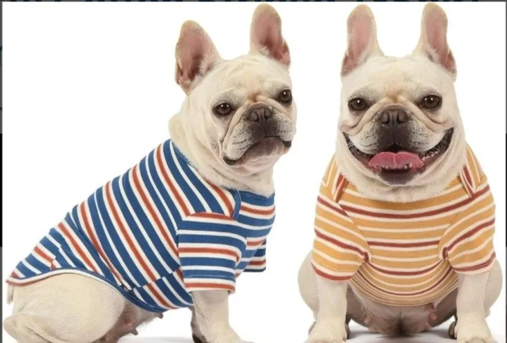 New Knuffelen Dog Shirts Cotton Striped T-Shirt 2-Pack thumbnail