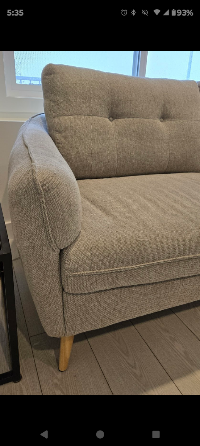 Findlay Loveseat - Light Grey Fabric - photo 2