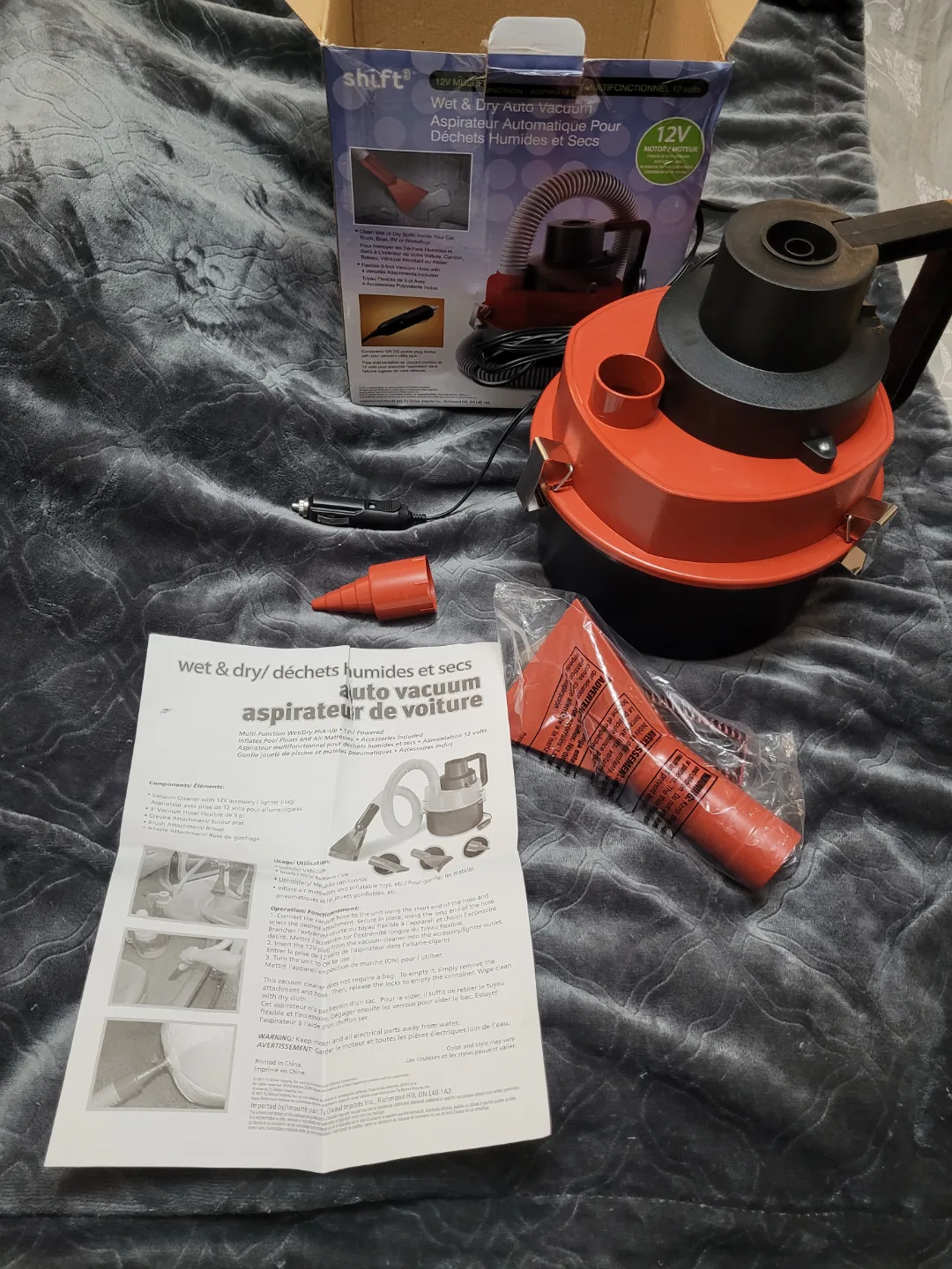 NIB 12V Multifunction Wet & Dry Auto Vacuum image indicator(2)