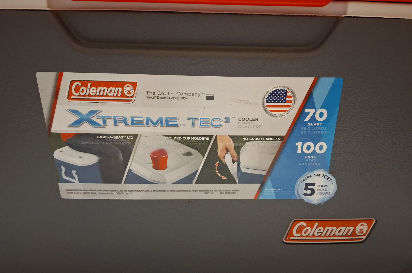 Coleman Xtreme 70-Quart (66-L) Hard Cooler - photo 2