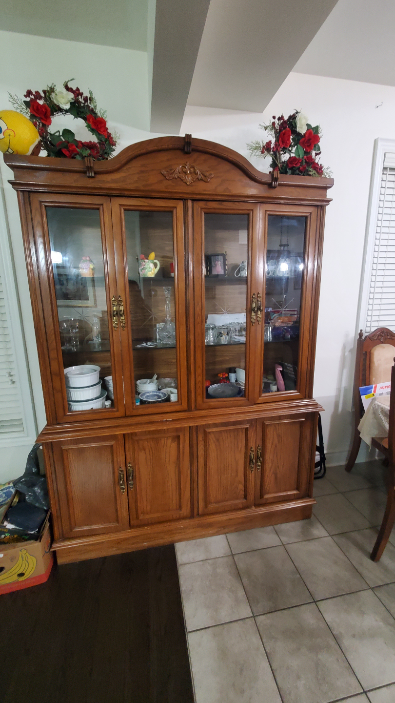 Antique Wooden Hutch Cabinet - photo 2