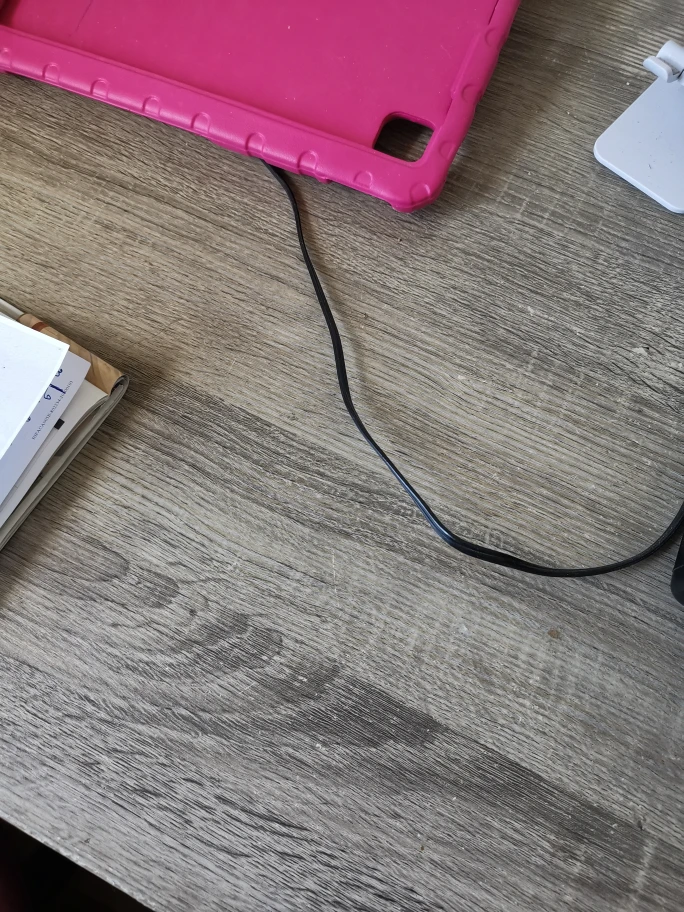 Grey Wood-Look Desk with Metal Legs - photo 2