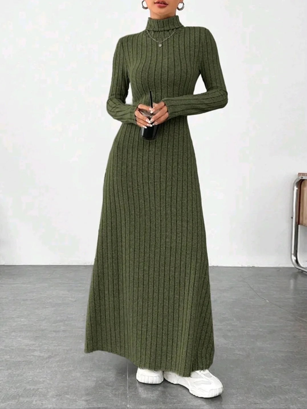 Army Green Maxi Dress thumbnail