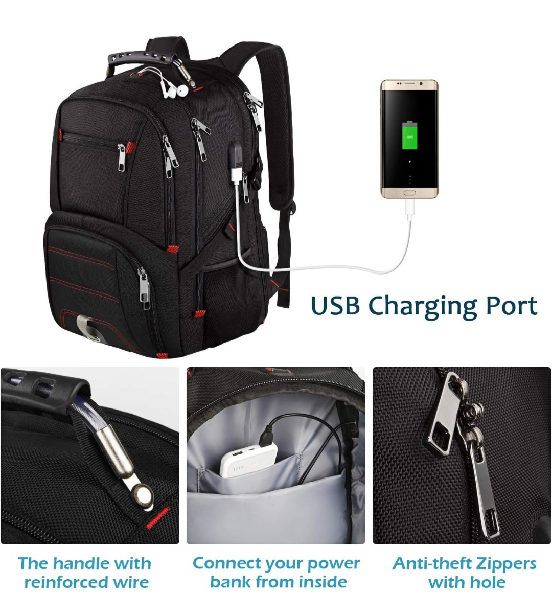 Travel Laptop Backpack,Extra Large Capacity TSA ... - photo 4