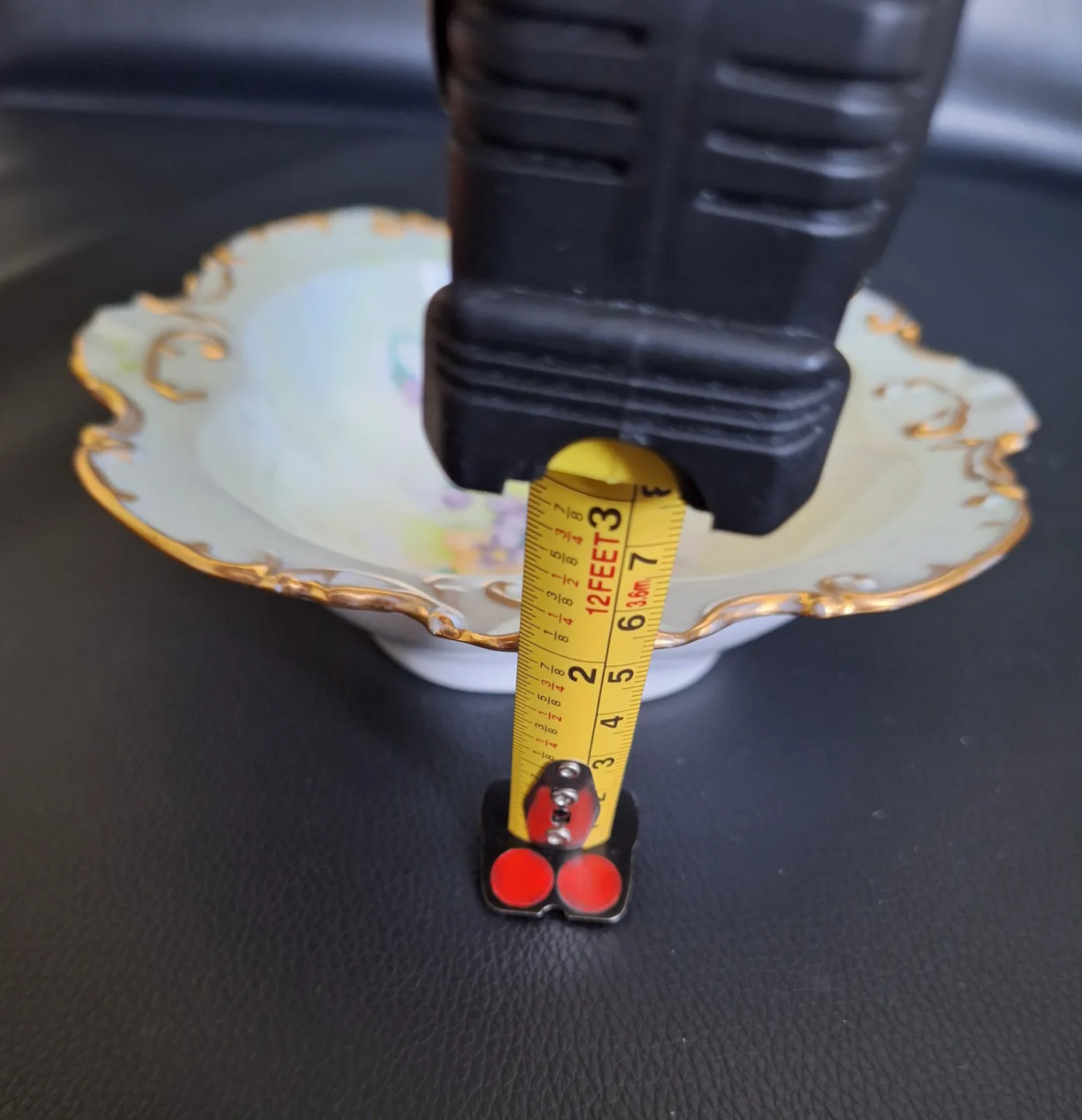 Antique N. Adams hand-painted porcelain bowl image indicator(10)