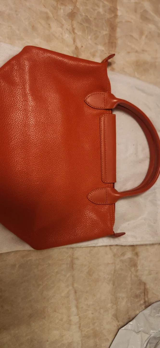 Longchamp Le Pliage Cuir Small Handbag - Burnt Orange image indicator(4)