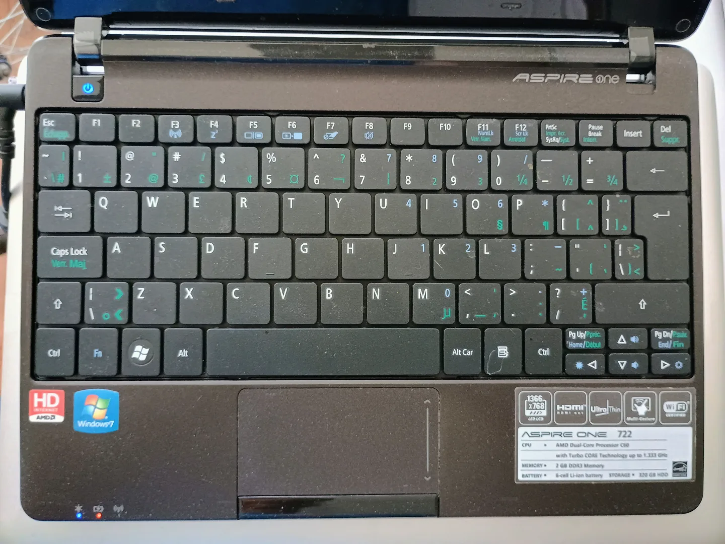 🇨🇦👉 Acer Aspire One 722 Netbook - 320GB HDD Windows 10 image indicator(2)