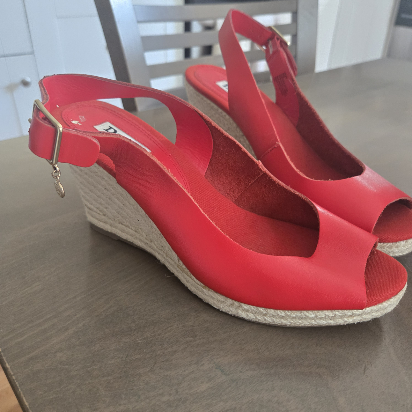 Dune London Red Wedge Heels Size 6M - photo 2