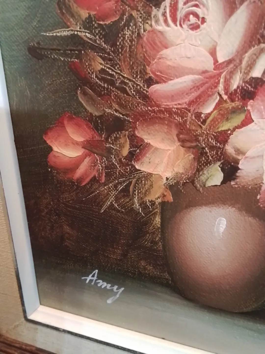 Vintage Framed Floral Painting by Amy image indicator(3)