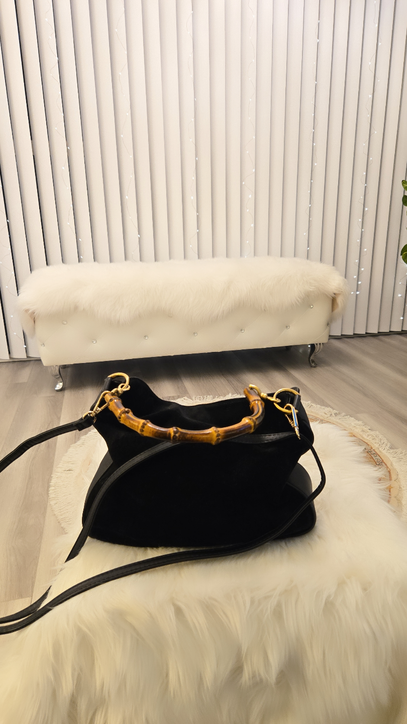 Gucci Bamboo Suede Shoulder Bag - photo 2