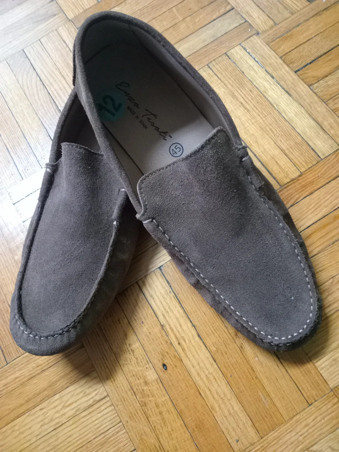 Men's Brown Suede Loafers - Size 12 thumbnail