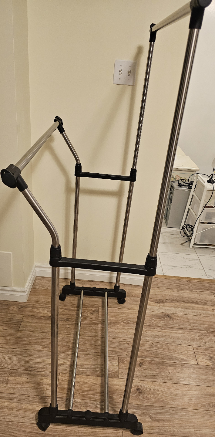 Double Clothing Rack with Wheels - photo 2