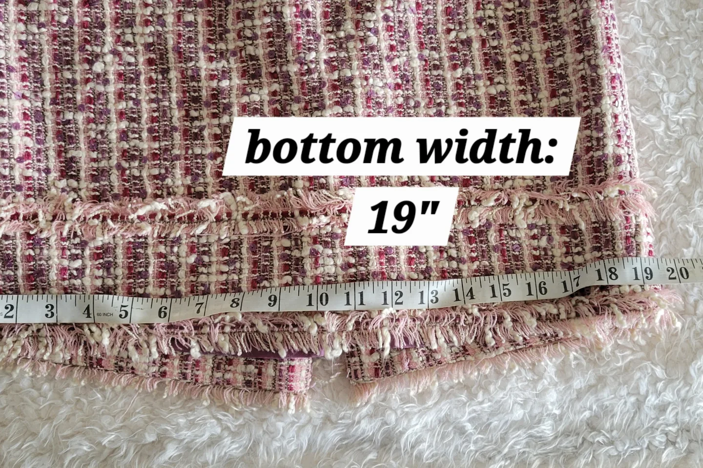 Pink and Purple Tweed Pencil Skirt Sz 6 image indicator(6)