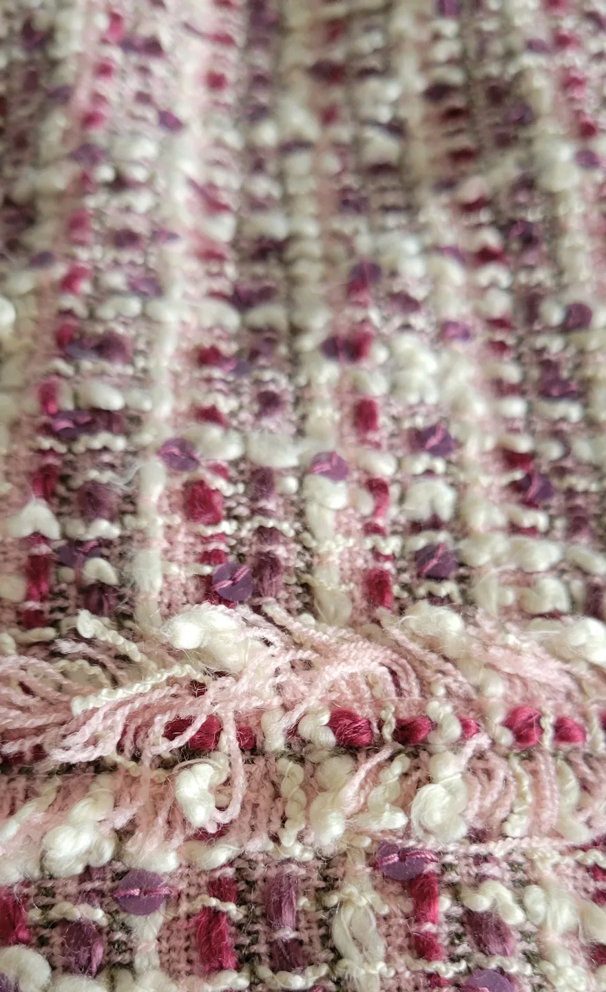 Pink and Purple Tweed Pencil Skirt Sz 6 image indicator(8)