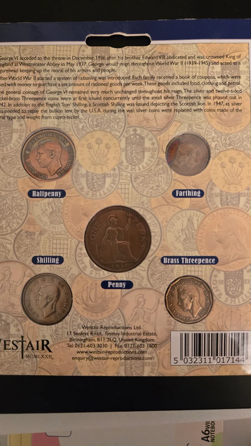 Original British Coins from George VI Reign (1936-1952) image indicator(3)