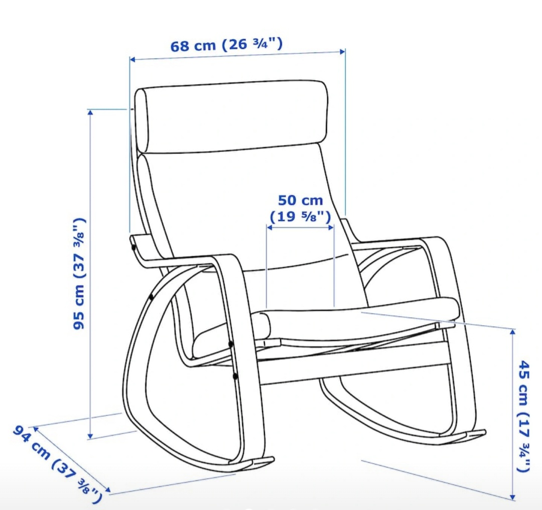IKEA STRANDMON Rocking Chair - Grey - photo 5