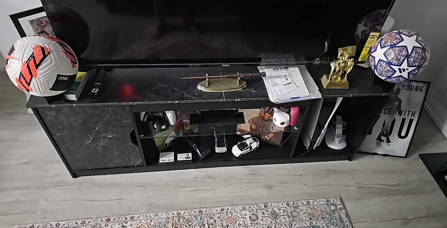 Modern Coffee Table with LED Lighting and Glass Shelves - photo 3