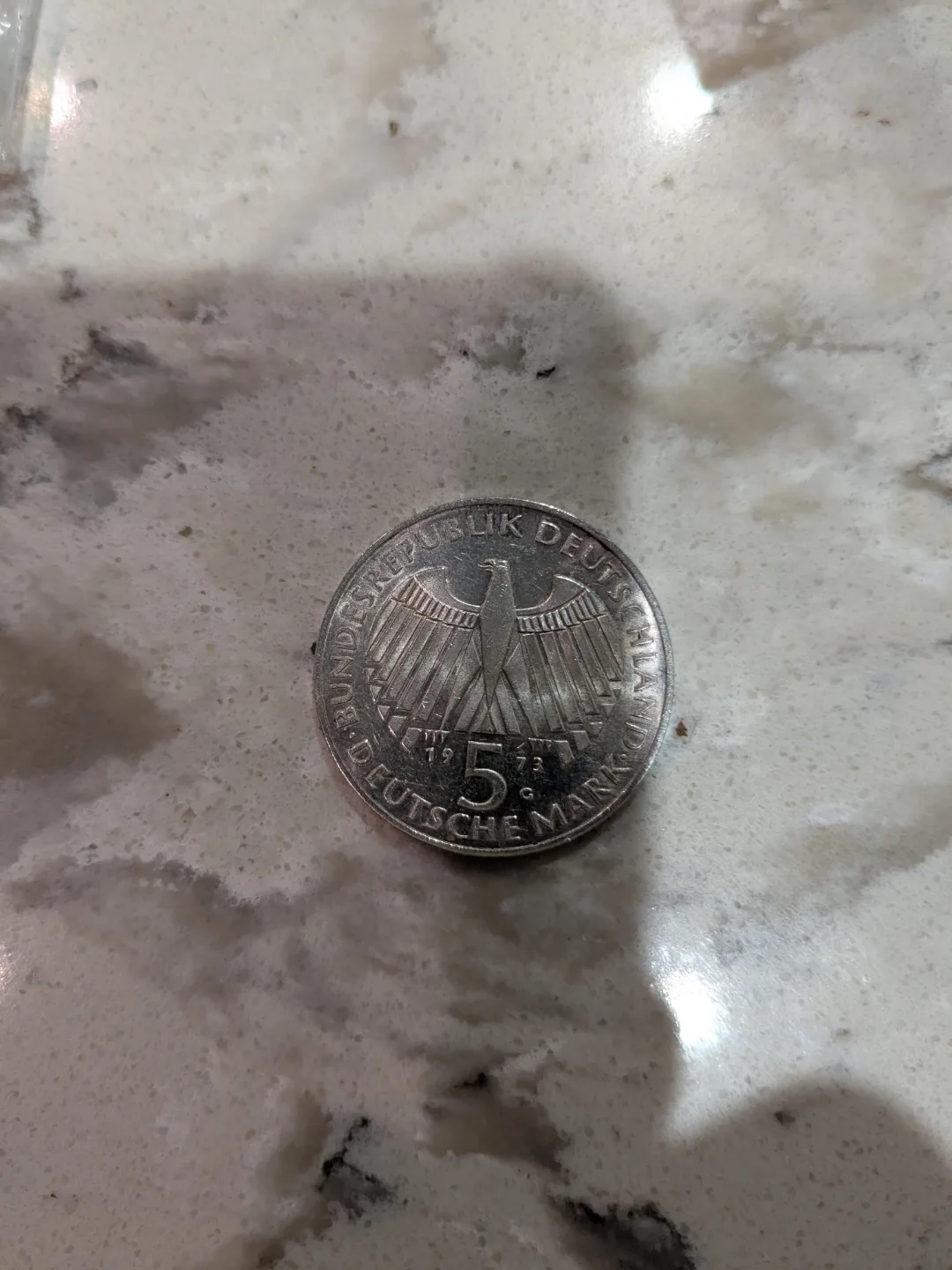 Vintage Silver 5 Deutsche Mark Coin image indicator(2)