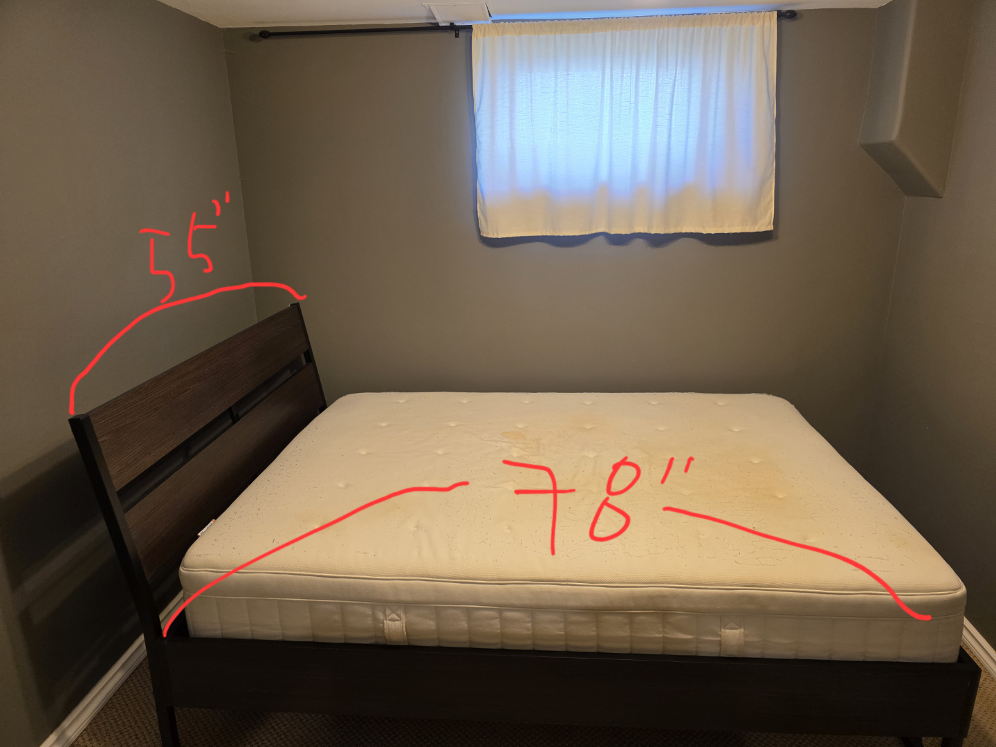 Queen Bed Frame and Mattress