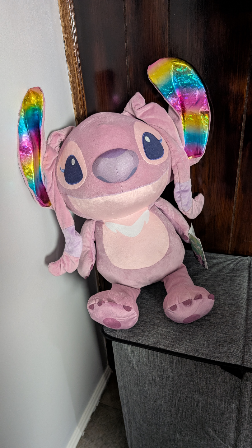 Large Angel Plush Toy with Rainbow Ears