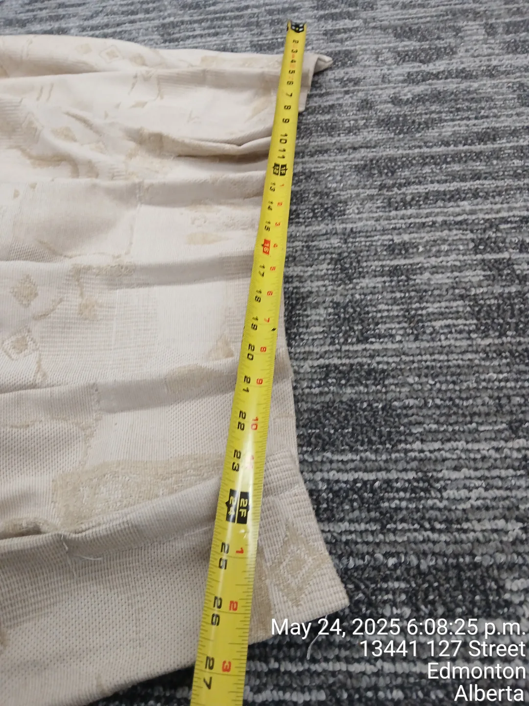 Beige Jacquard Curtains = 27ins x 93 ins = $20 x 2 = $40 thumbnail