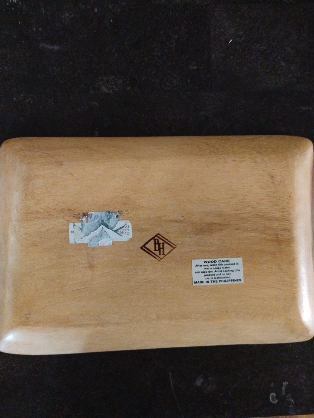 Wooden Serving Tray with Compartments - photo 2