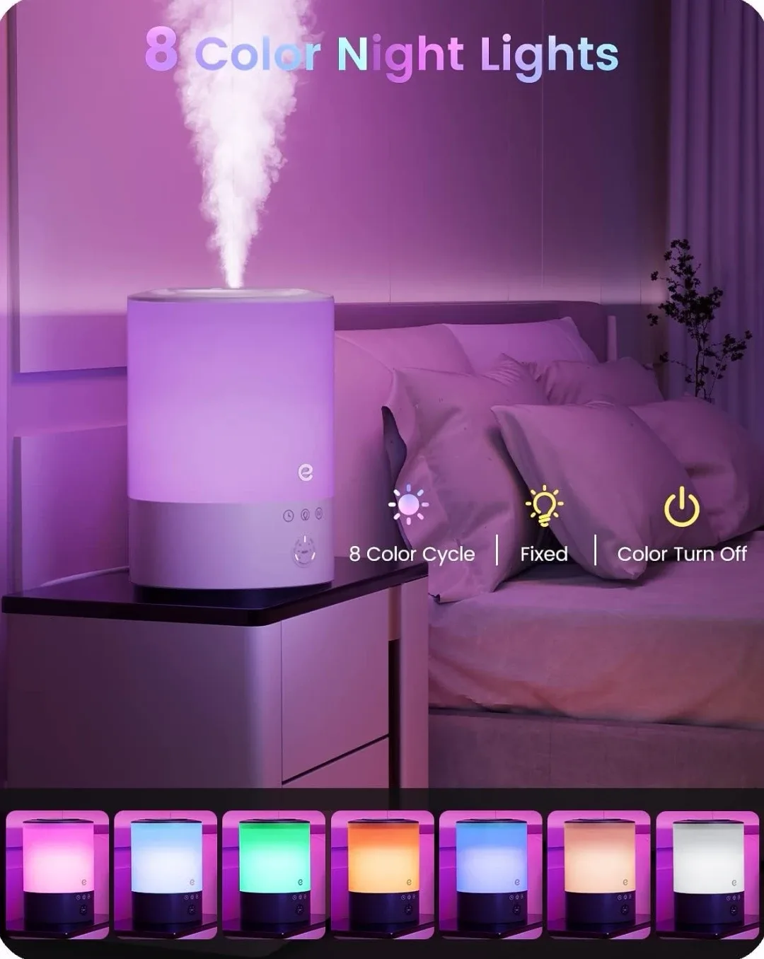 Ultrasonic Humidifier - Aroma Diffuser with LED Light thumbnail