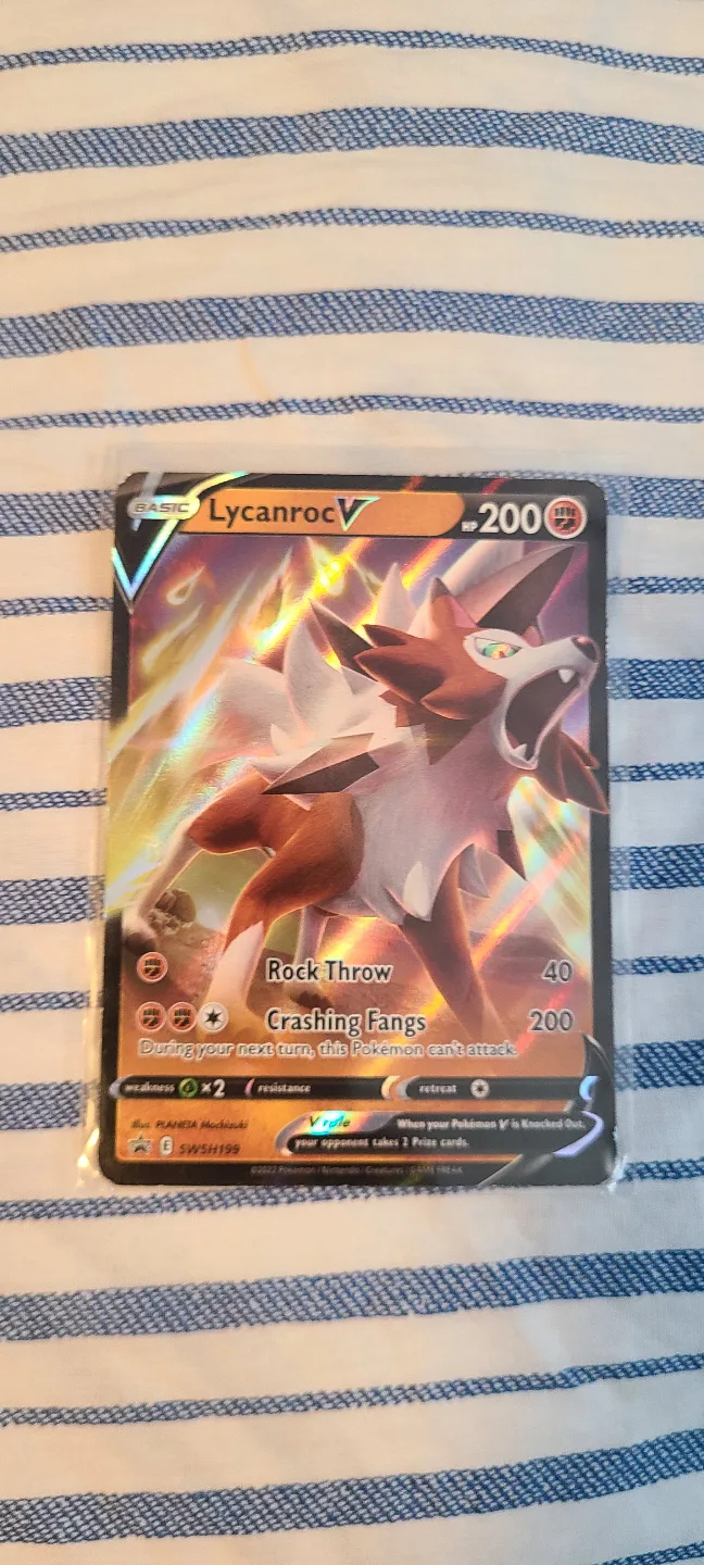 Pokemon Card - Lycanroc V (SWSH199) thumbnail