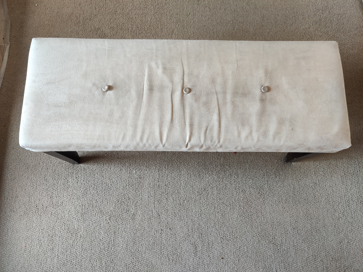 Beige Upholstered Bench - photo 2