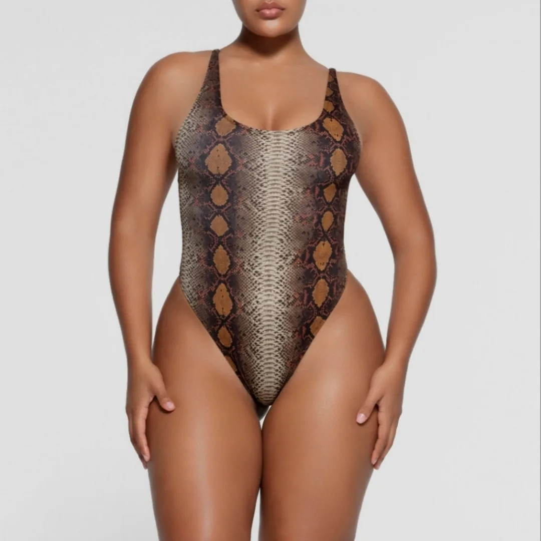 SKIMS Desert Snakeskin Print One Piece Swimsuit thumbnail