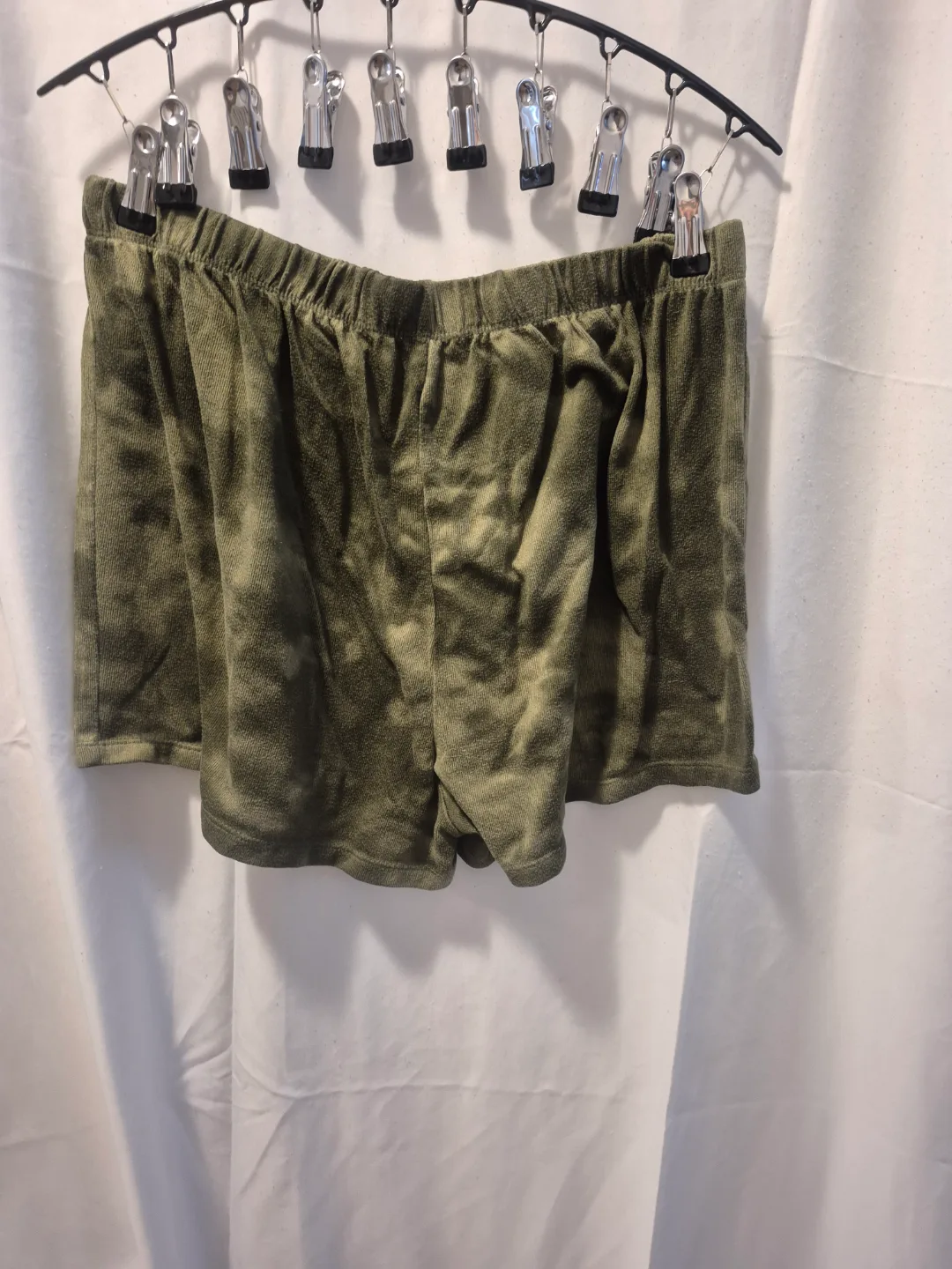 Olive Green Tie-Dye Tank Top and Shorts Set thumbnail