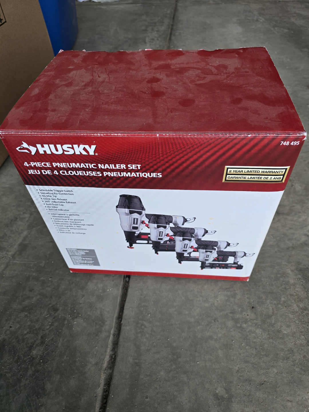 Husky 4-Piece Pneumatic Nailer Set