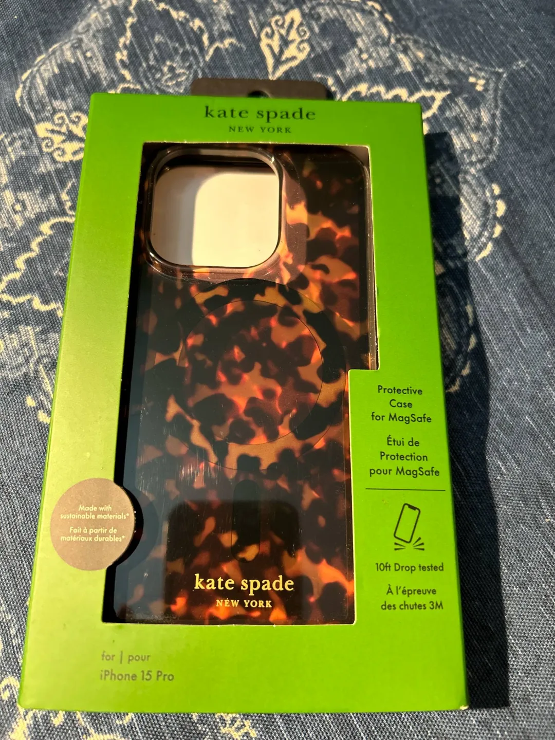 Kate Spade New York iPhone 15 Pro MagSafe Case - Tortoiseshell