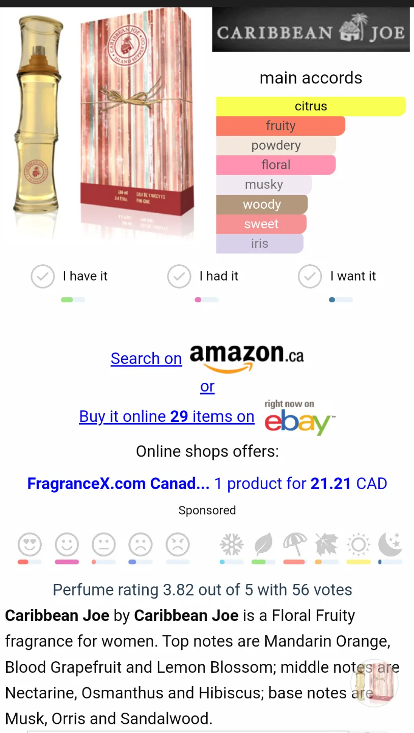 Caribbean Joe Sunset Dreams Perfume Travel spray image indicator(3)