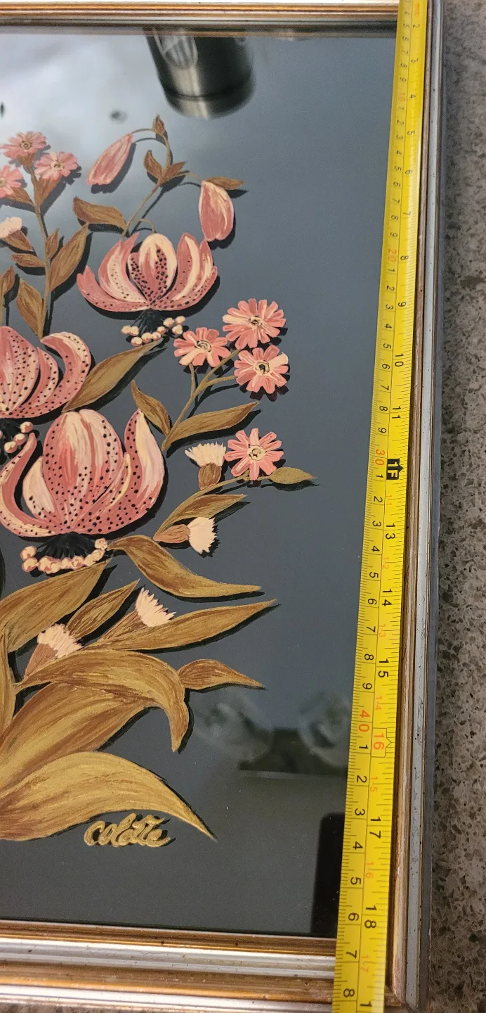 Vintage Floral Mirror Art -HAND MADE 200$ EACH image indicator(9)