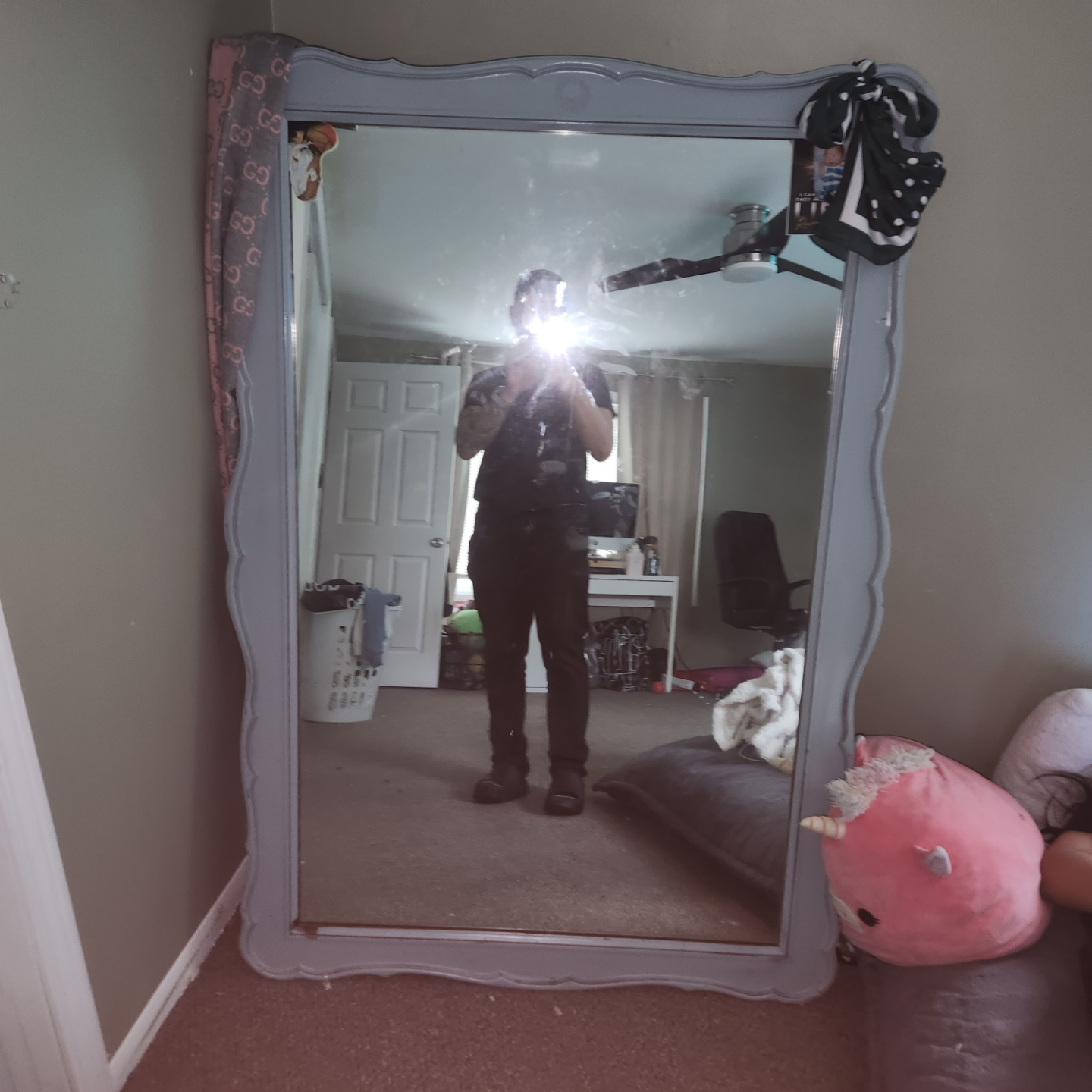 Xtra-Large Full-Length Floor Mirror with Ornate Frame