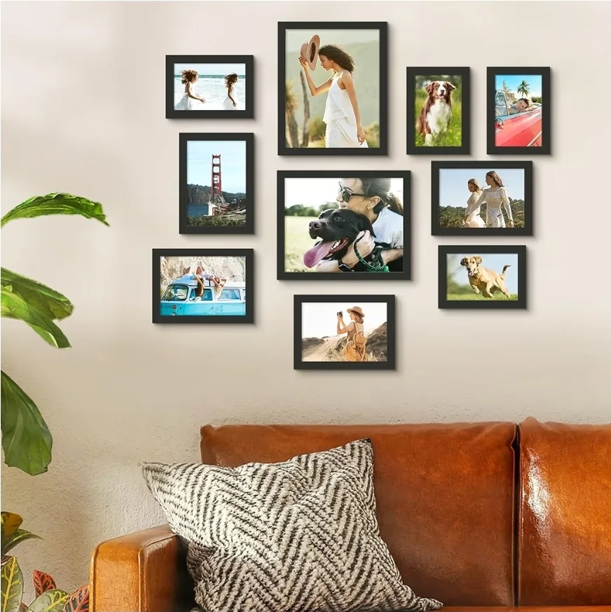10-Piece Black Picture Frame Set thumbnail