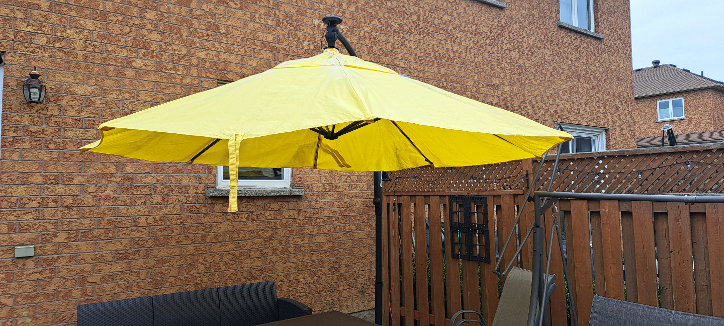 Patio Offset Cantilever Umbrella with LED Lights - photo 4