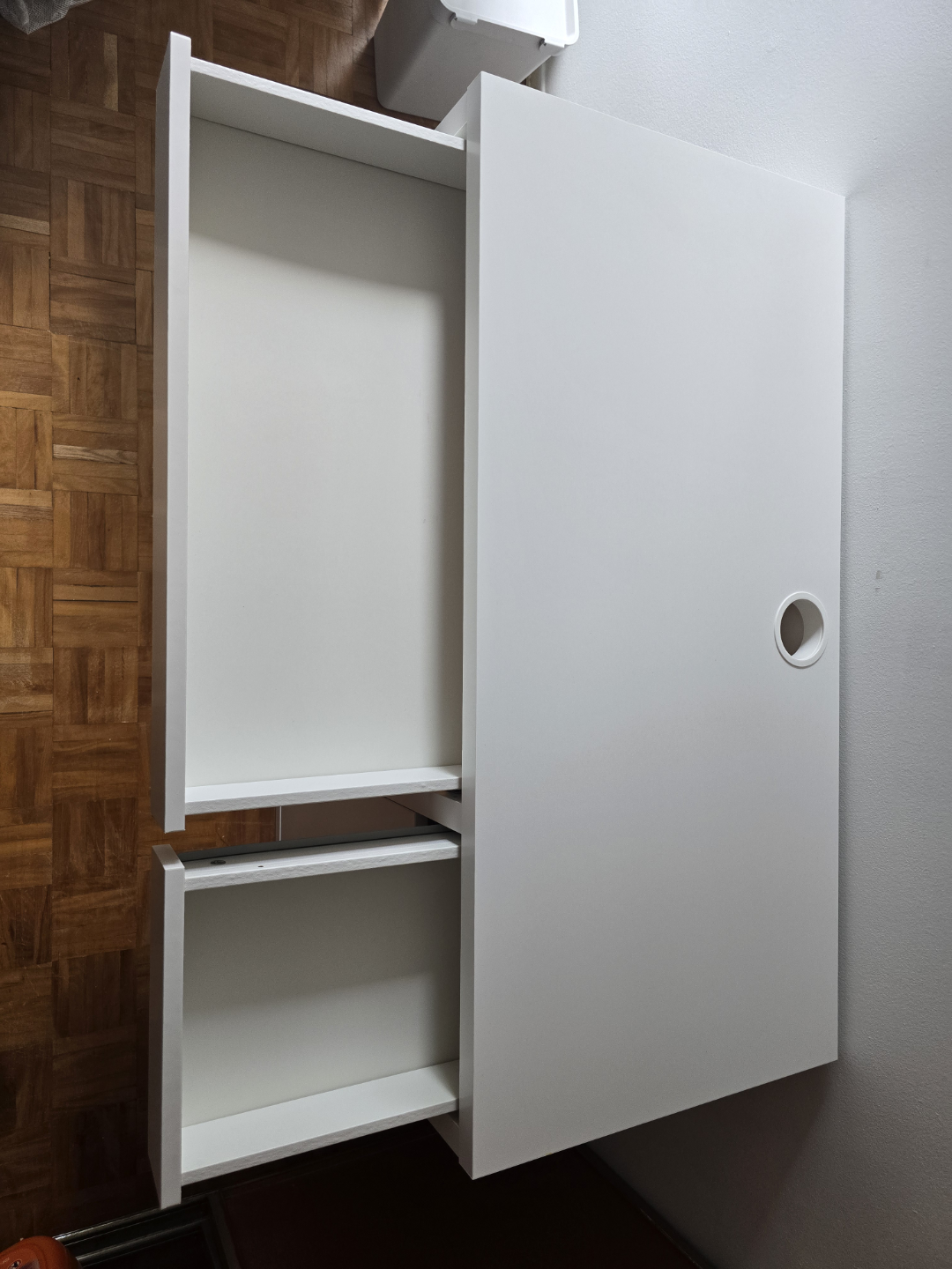 White IKEA Desk with Drawers and Cabinet - photo 4
