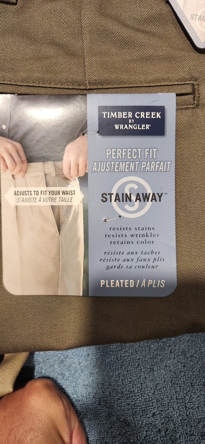 Men's Wrangler Timber Creek Pleated Dress Pants - Size 34x30 - photo 3