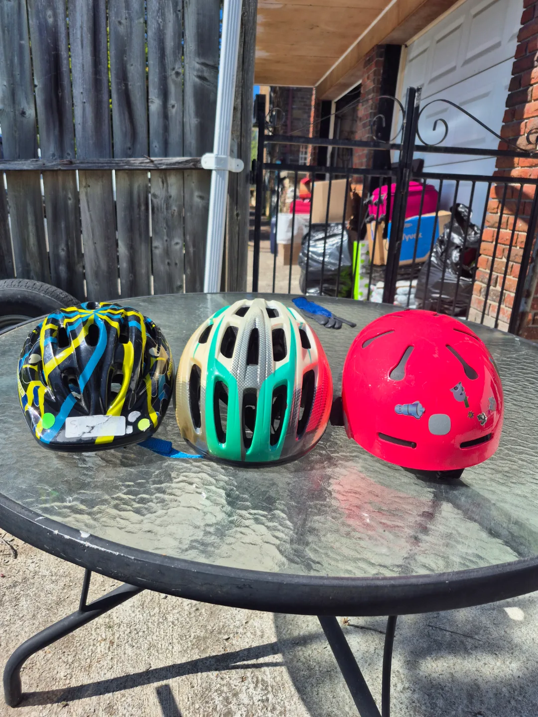 Three Kids' Bicycle Helmets - Assorted Sizes & Colours thumbnail